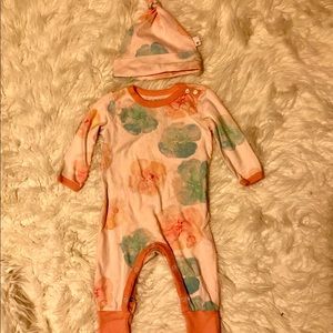 Burts Bees pajamas and hat